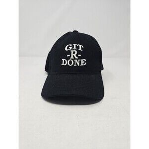 GIT R DONE Black Hat Baseball Cap Adjustable Larry The Cable Guy City Hunter